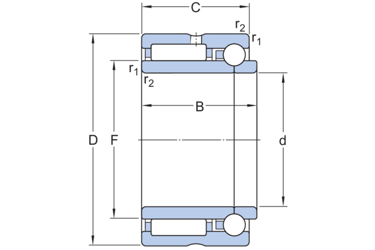Nadel-Schrägkugellager