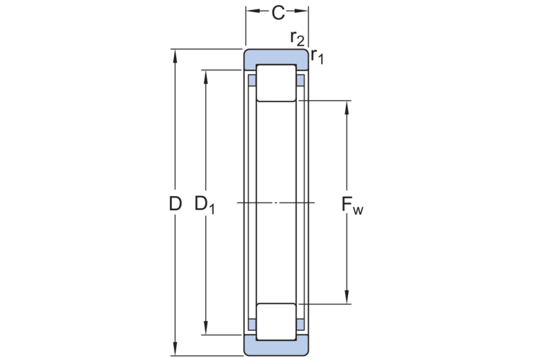 Zylinderrollenlager o. Innenring