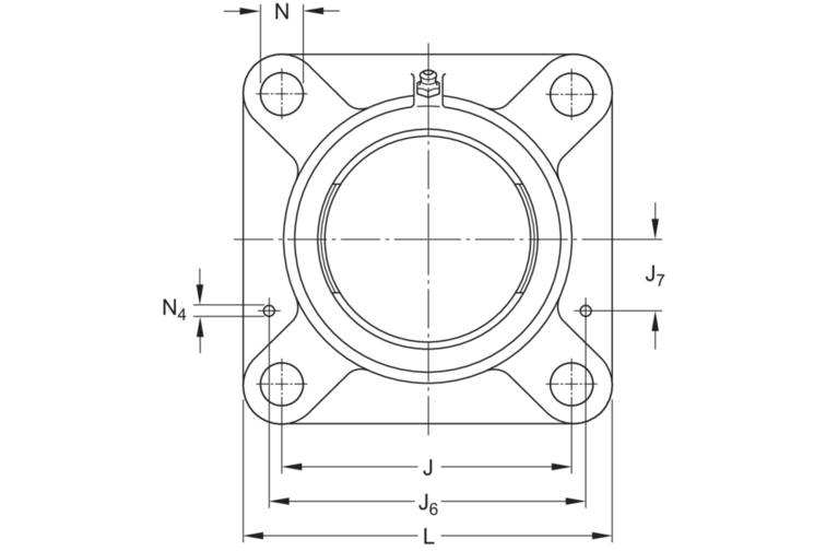 Flanschlagergehäuse