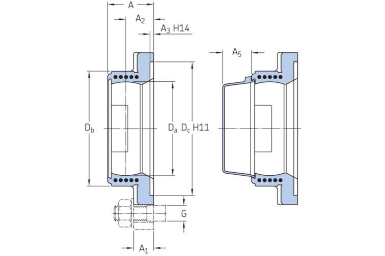 Flanschlagergehäuse