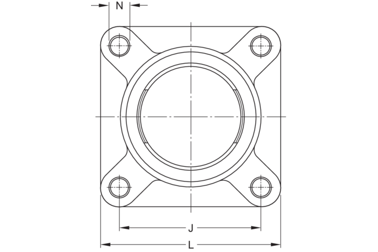 Flanschlagergehäuse