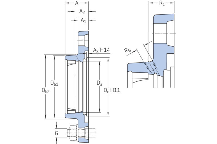 Flanschlagergehäuse