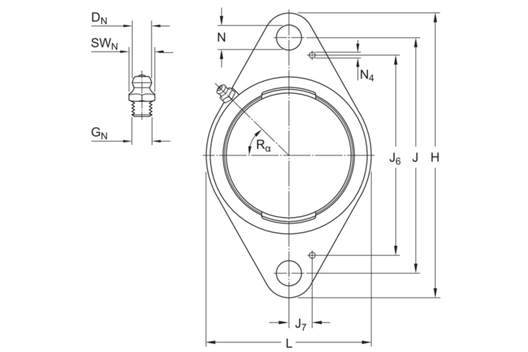 Flanschlagergehäuse
