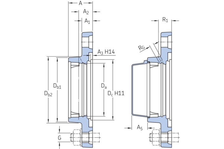 Flanschlagergehäuse
