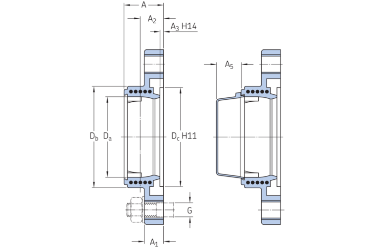 Flanschlagergehäuse
