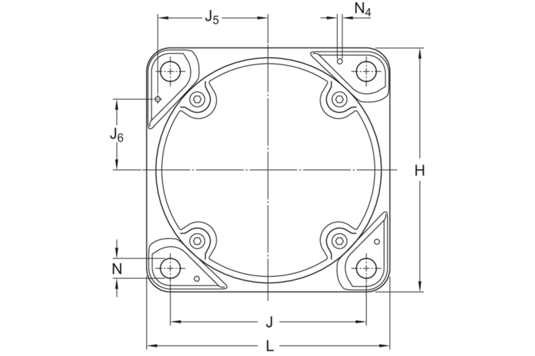 Flanschlagergehäuse