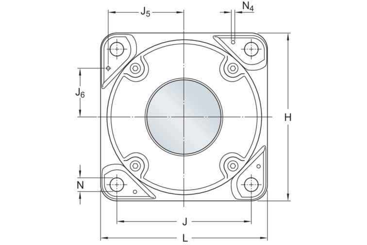 Flanschlagergehäuse