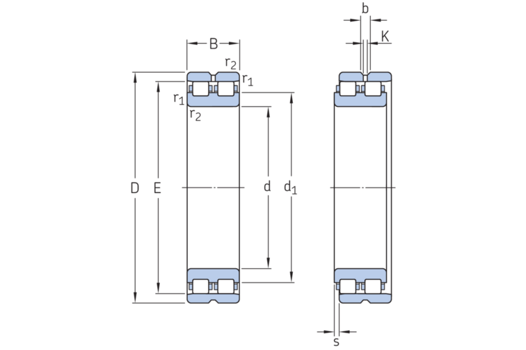 Zylinderrollenlager mehrreihig